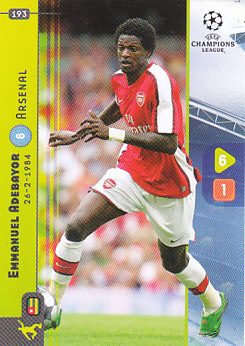 Emmanuel Adebayor Arsenal 2008/09 Panini Champions League #193